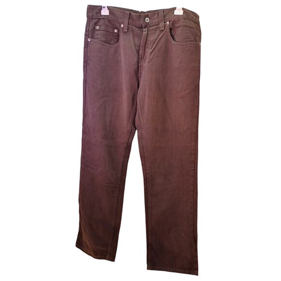 VTG Y2K Axist Men's Classic Brown Denim Jeans Size 32x30 Straight Fit - Picture 1 of 9